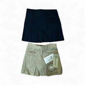 Kid’s uniform skorts - Navy and Tan